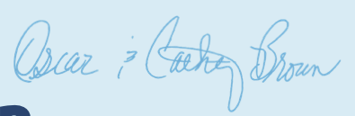 Oscar & Cathy Brown signature